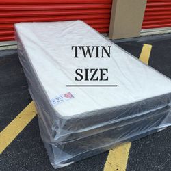 NEW TWIN SIZE MATTRESS AND BOX SPRING-2PC