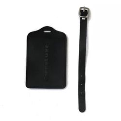 CarryLuxe Luggage Tag w/Full Privacy Flap, Black, 2 ct