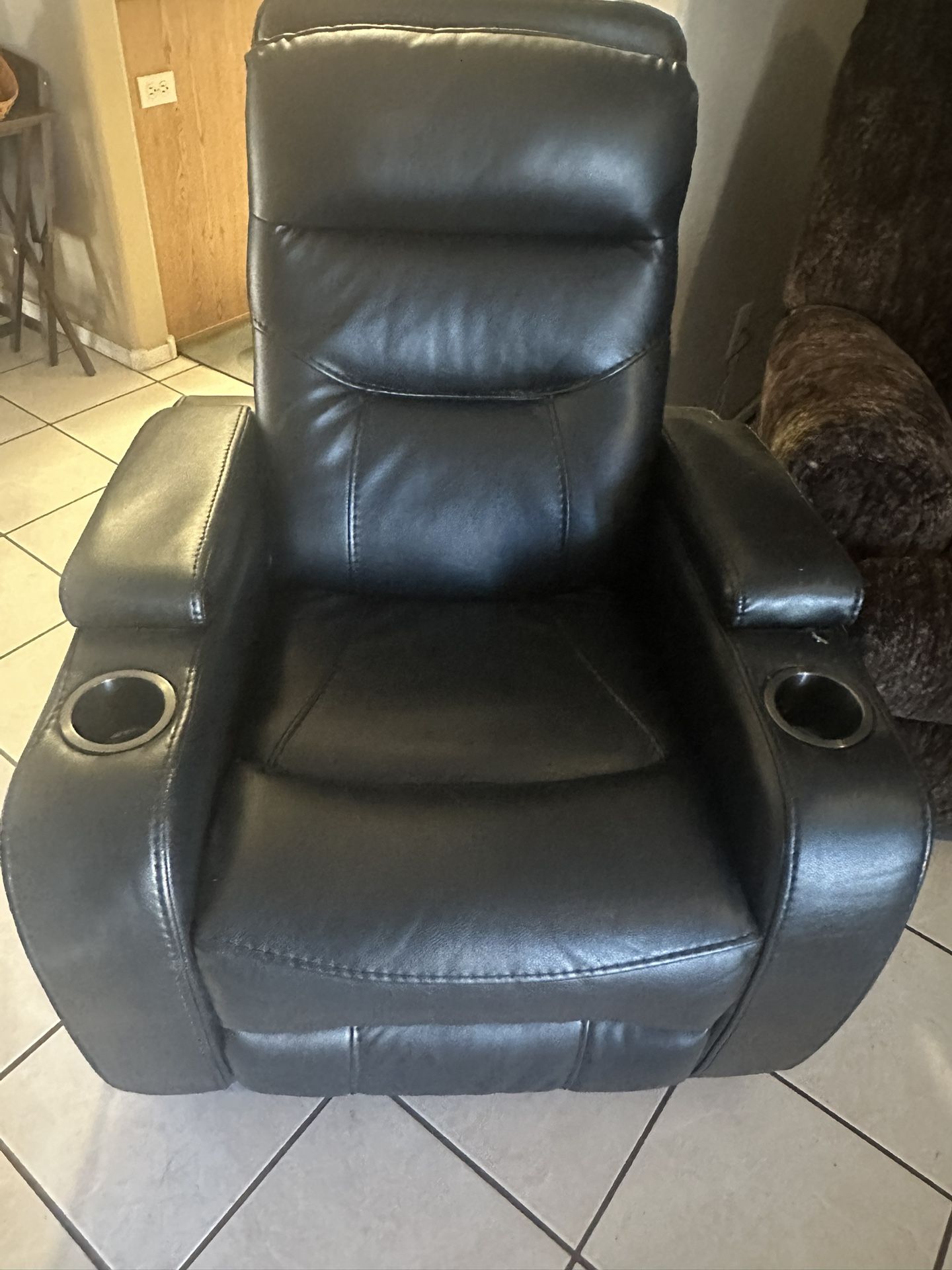 Black Leather Recliner