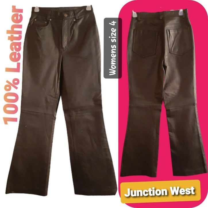 Junction West 100% Leather Size 4 Pants