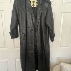 Long Leather Coat 