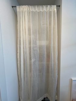 Curtain rod + curtains - $5