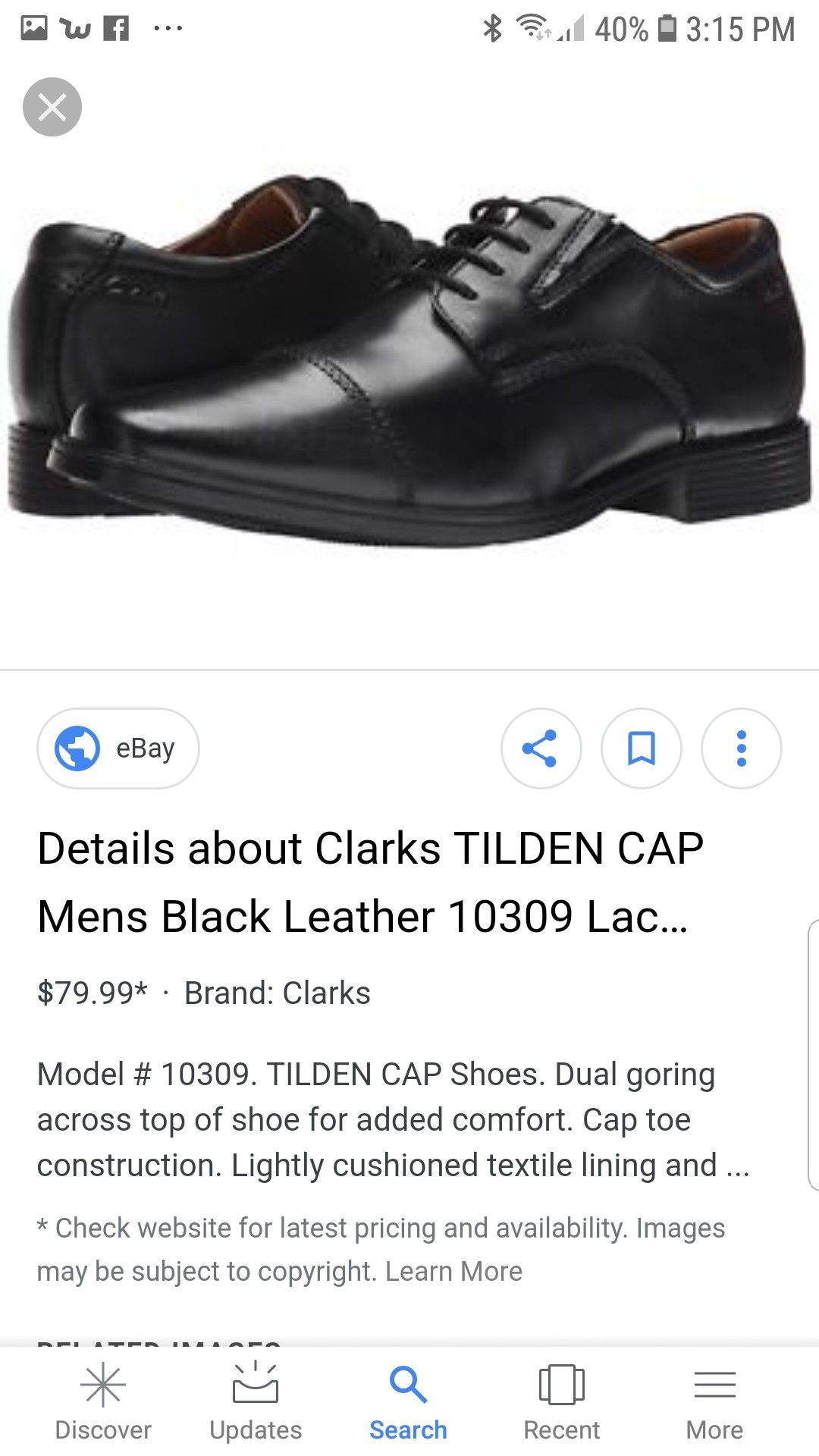 Clarks Mens Dress Shoes