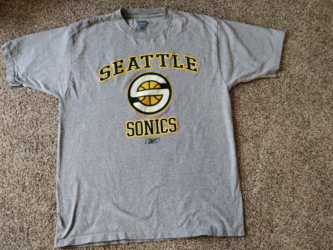 Seattle Sonics T-shirt Reebok Size Large