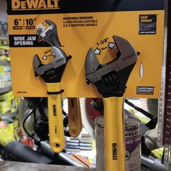 DEWALT 6"& 10" Adjustable Wrenches 
