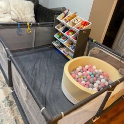 Large Playpen Grey 