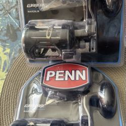 (Lot of 2 )Penn Warfare WAR20LW Fishing Reel Black Level Wind Conventional Reel 