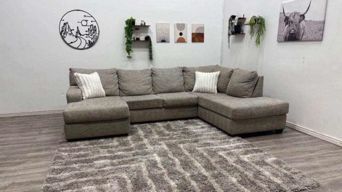 Grey Sectional Couch - Free Delivery