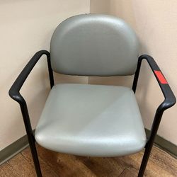 Waiting Room Chairs (2 Available) Upholstered Metal