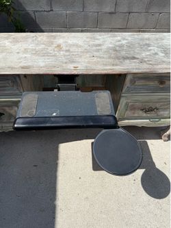 Vintage wooden desk and tv stand