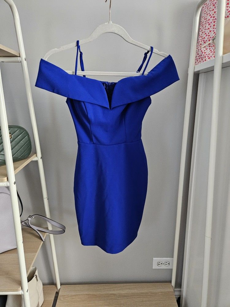 Royal Blue Cocktail Mini Dress