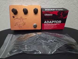 NEW Klon Centaur Clone Overdrive Pedal Bundle w/ D'Addario 9V Power Supply & 8ft Guitar Cable