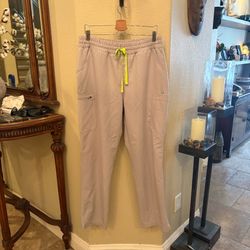 FIGS Women Light Gray Scrub Pants Size XL Tall-Has Flaws