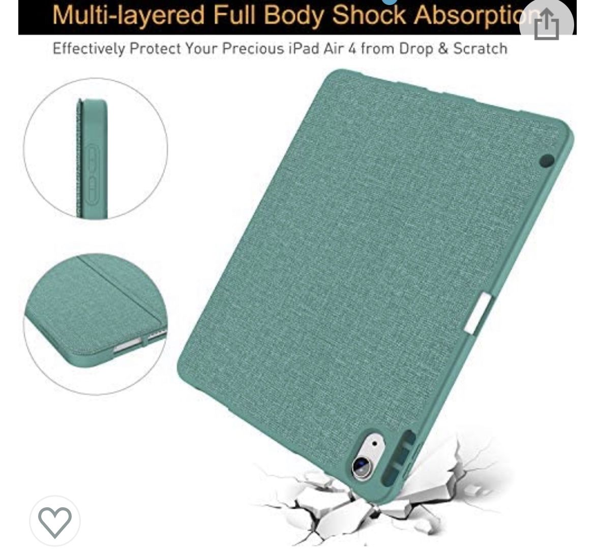 iPad Air 4 Case 10.9 Inch 2020 with Pencil Holder