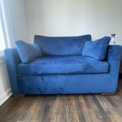 Velvet Chair And A Half Sleeper - Interior Define