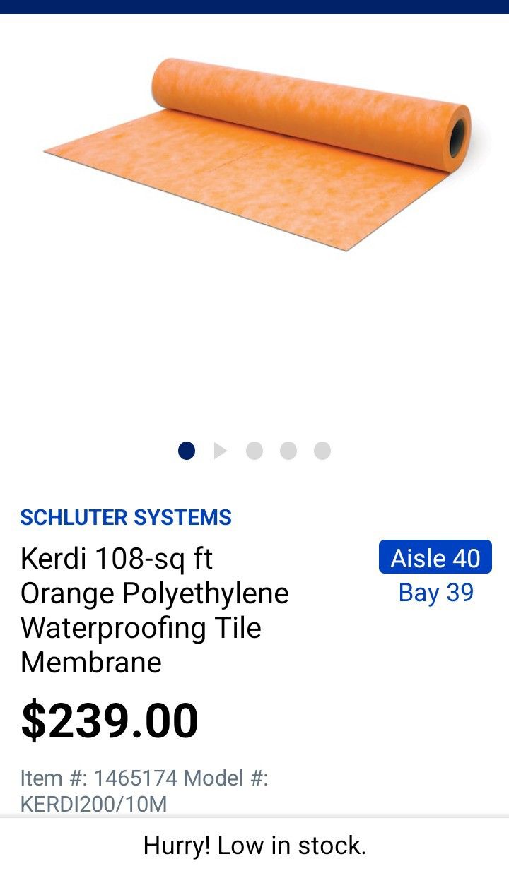 Kerdi 108 Sq Ft Polyethylene Waterproof Tile Membrane