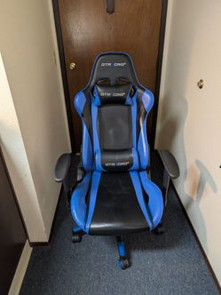 GTRacing Gaming Chair Blue and Black