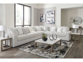 Stupendous Alloy Corduroy Symmetrical Sectional Living Room Set / 4pc (Online Special Price)