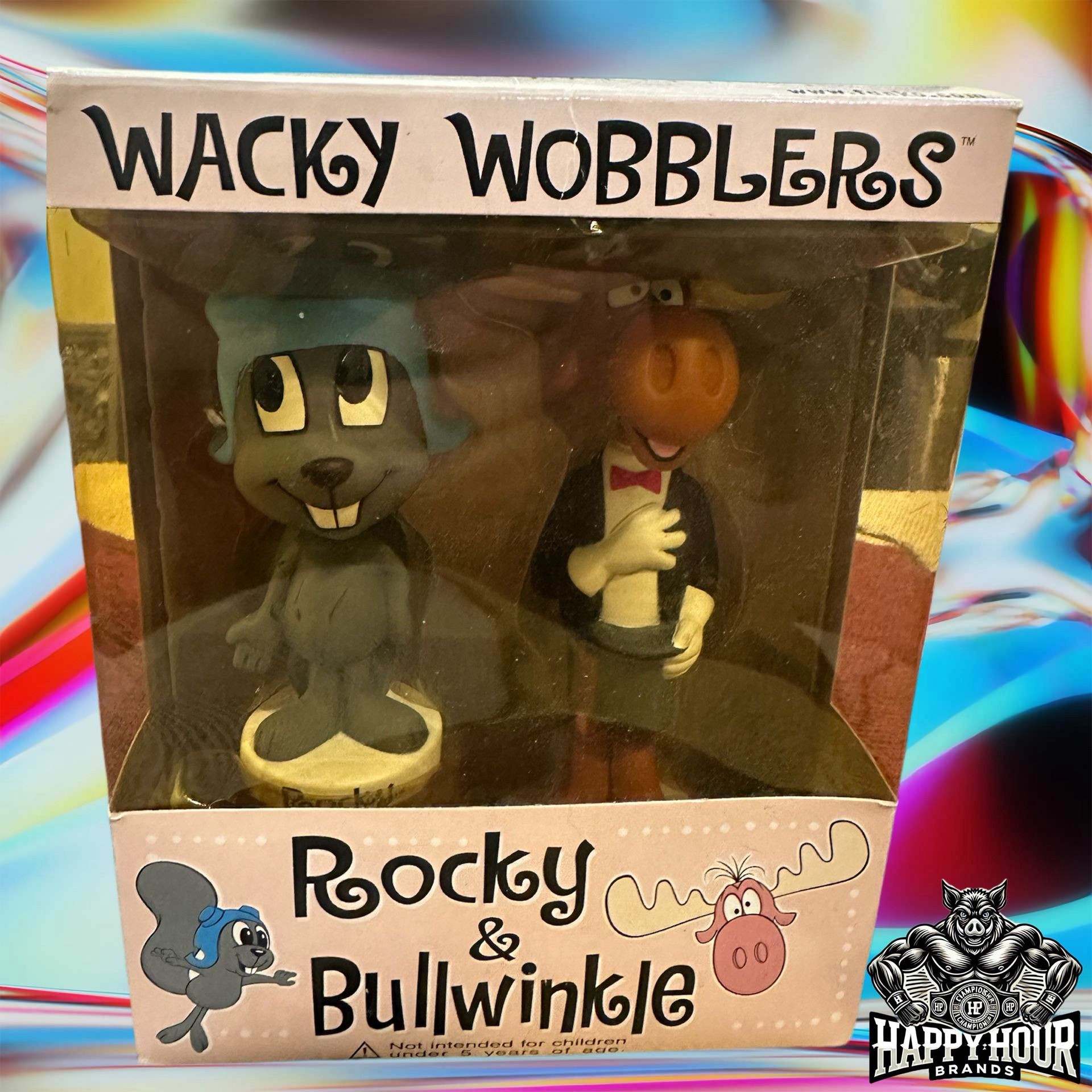 Funko Wacky Wobbler - Rocky And Bullwinkle Bobble Head 2003 (Cartoon Characters)