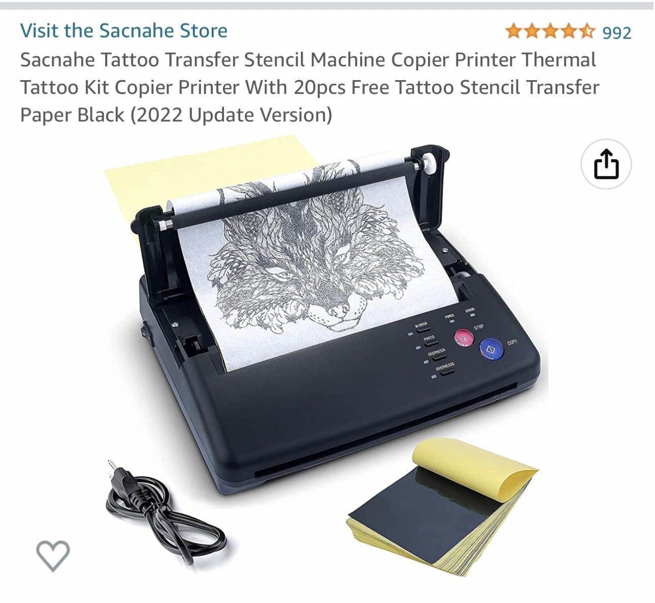 BN Tattoo Transfer Stencil Machine