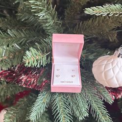 Set Of 2           10 Kt Earrings Screw Back 