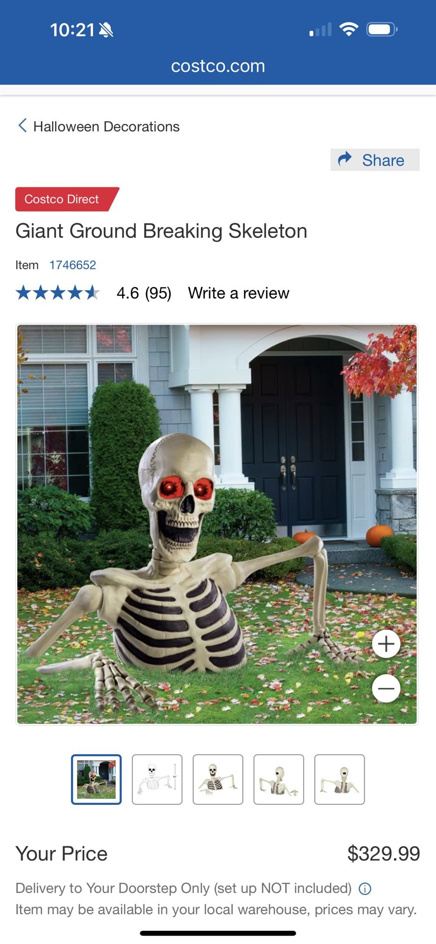 Giant Ground Breaking Skeleton