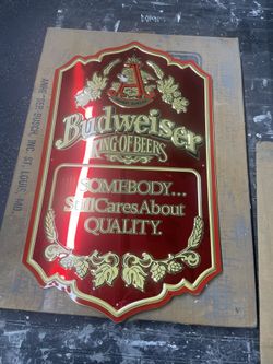 Vintage Budweiser Metal Sign