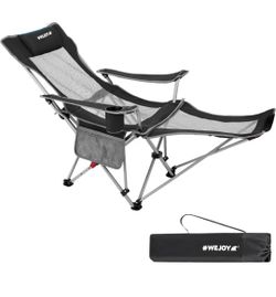 #WEJOY 2-in-1 Reclining Camping Chair w/ Footrest New