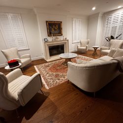 Beige 5 Piece Living Room Furniture 