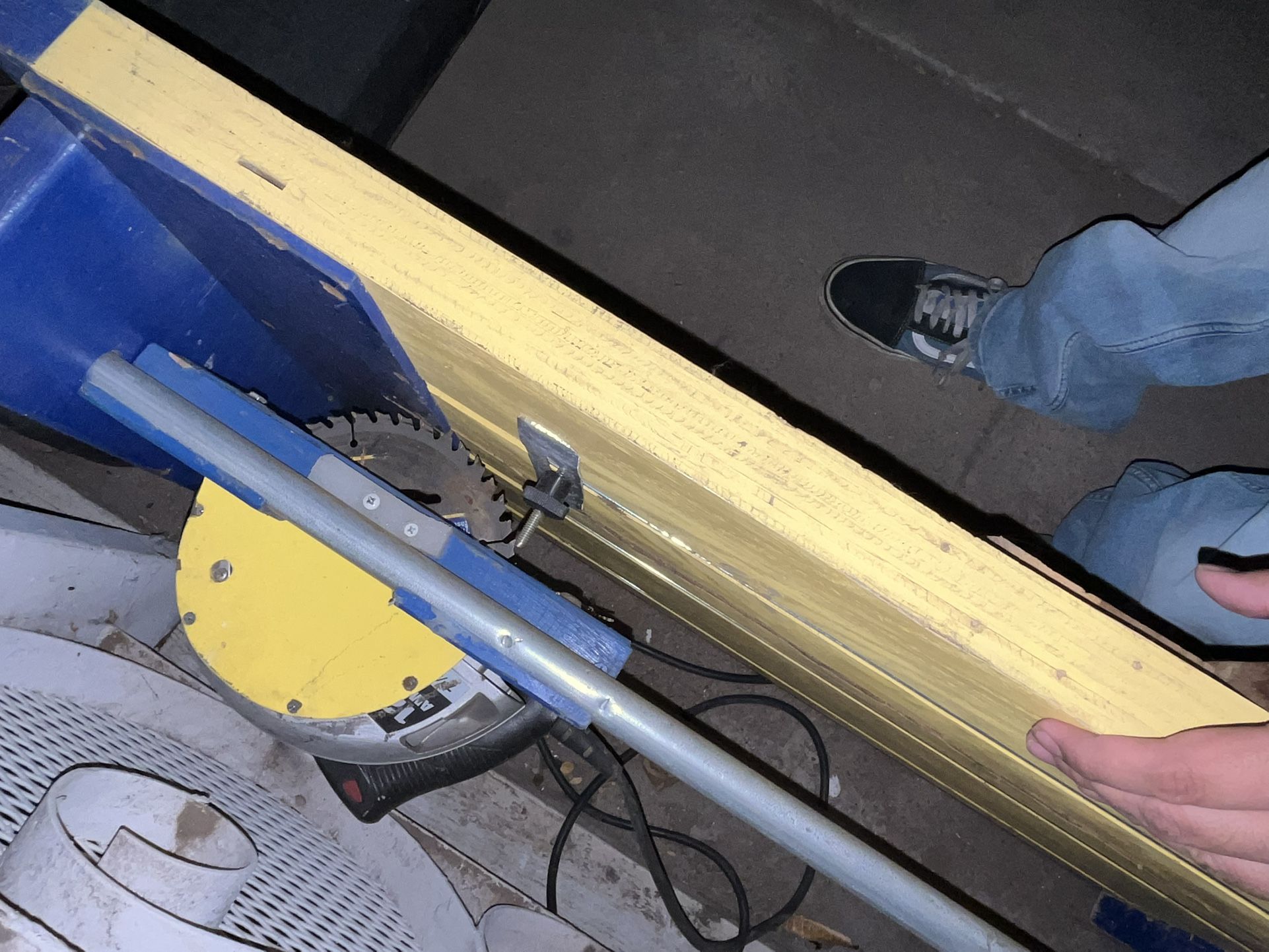 Yellow Blue And Grey Table Saw