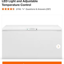 Fridgeair 15 Cu. Ft. Freezer Like New!