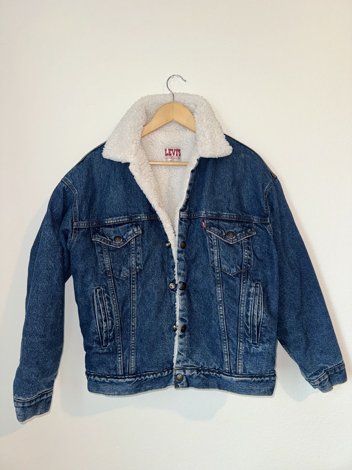 Vintage Levis San Francisco Sherpa Denim Jacket 60’s Medium