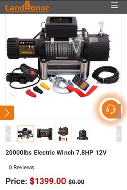 Winch electrical 20,000lb