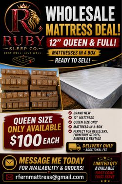 Queen mattress 12”
