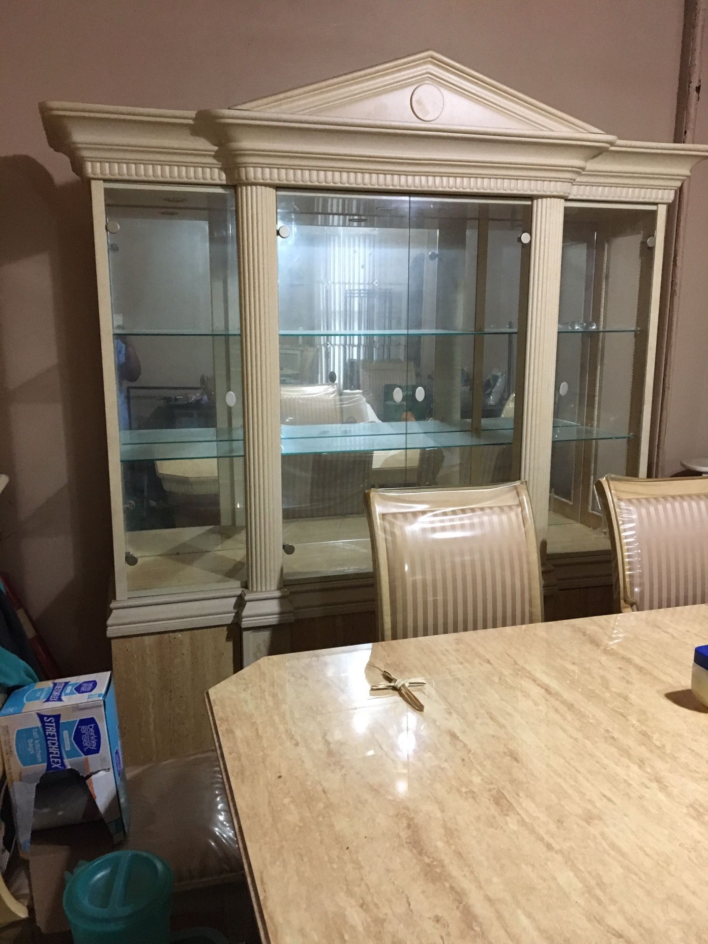China Cabinet And Table Set