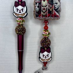 PENNYWISE BADGE REEL & PEN SET