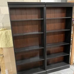 Pair Of RIVERSIDE Bookshelves- Black