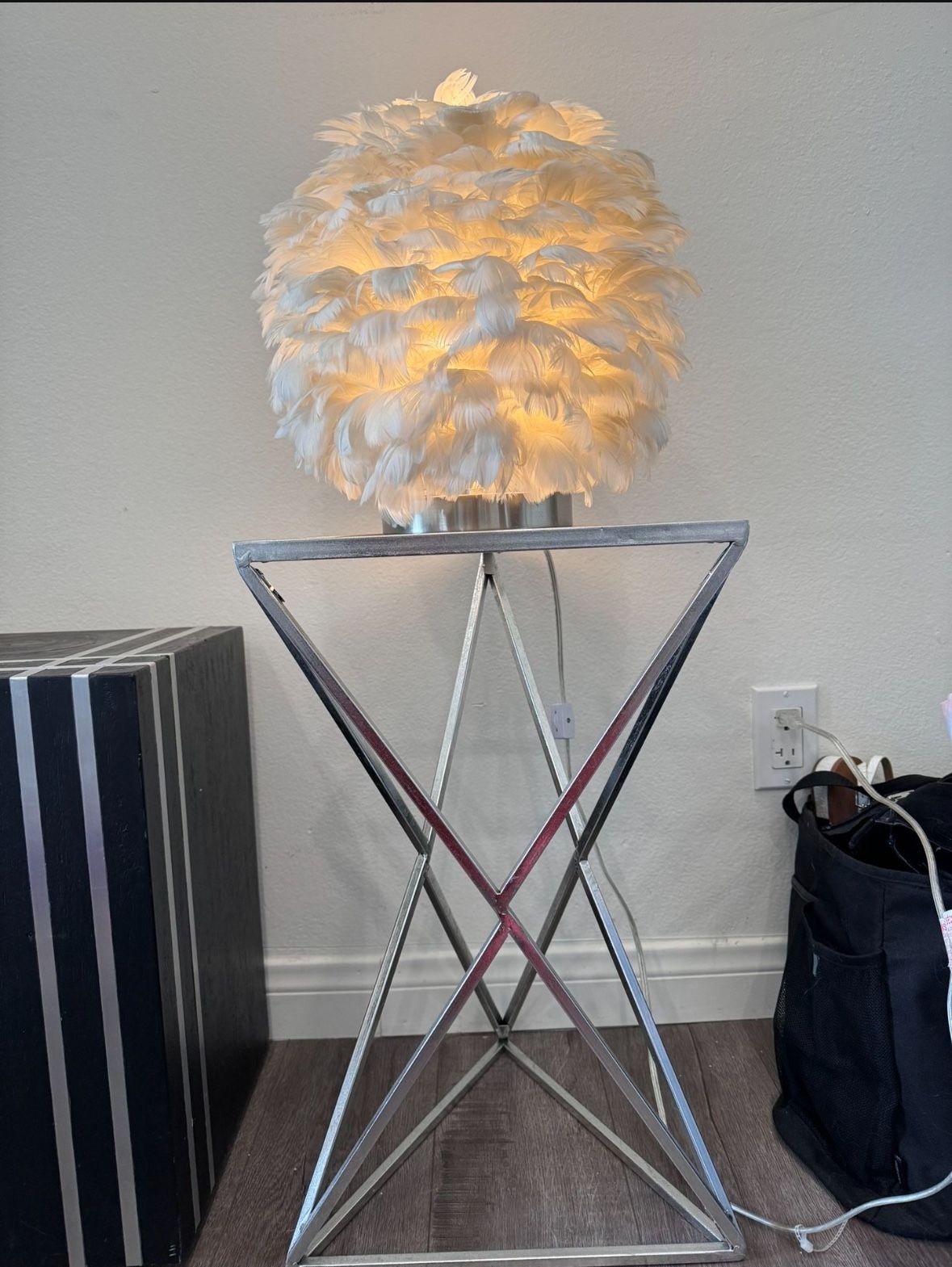 Modern End Table / Glass Side Table