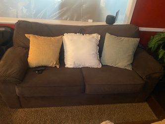 Brown Microfiber Loveseat Sofa