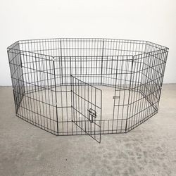 (New) $39 Small 24” Tall Dog Pet Playpen Fence Gate 8-Panels X (24” Tall X 24” Wide) 