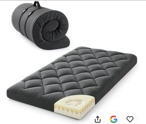 Tatami Mat 4" Twin Size in Black. NEW