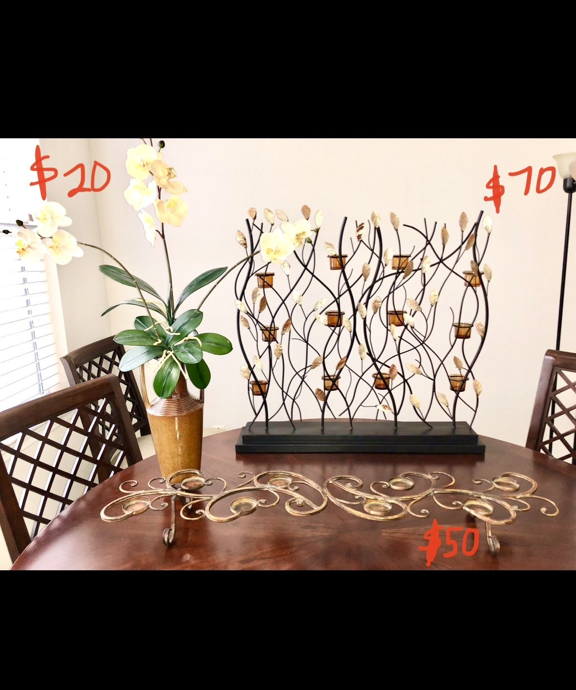 Candleholders, Candles, Vases, Baskets 