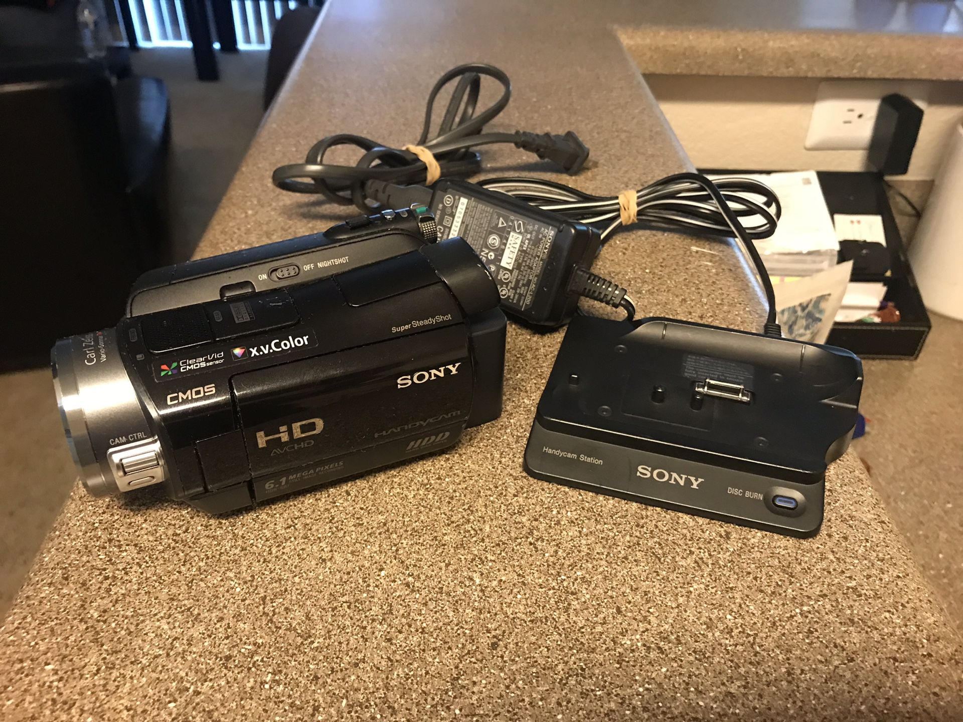 Sony HDR-SR7 60GB High Definition Hard Disk Drive Camcorder With Charging Cradle Handycam
