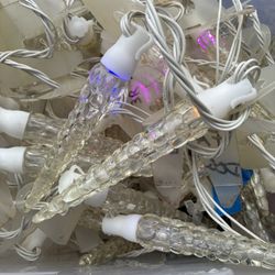 Box Of Icicle Holiday Lights 