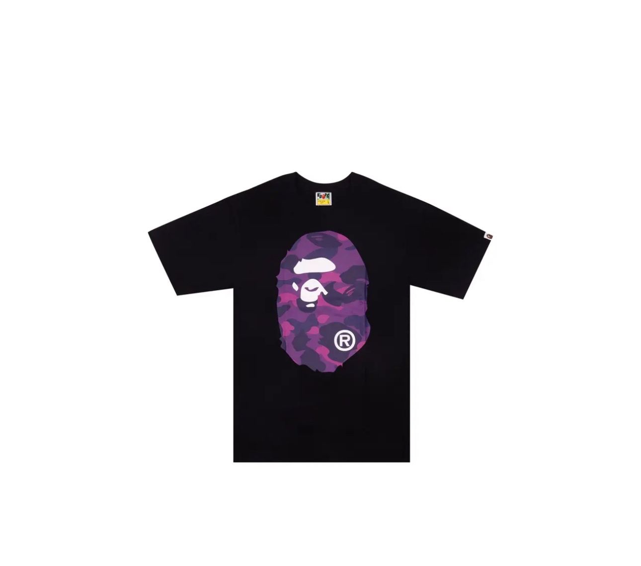 BAPE Color Camo Big Ape Head Tee 'Black/Purple'