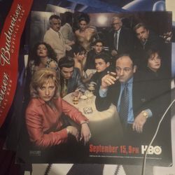 Sopranos Poster Cardbord Vintage 40" X 40"  NYC Subway Cars Issued 