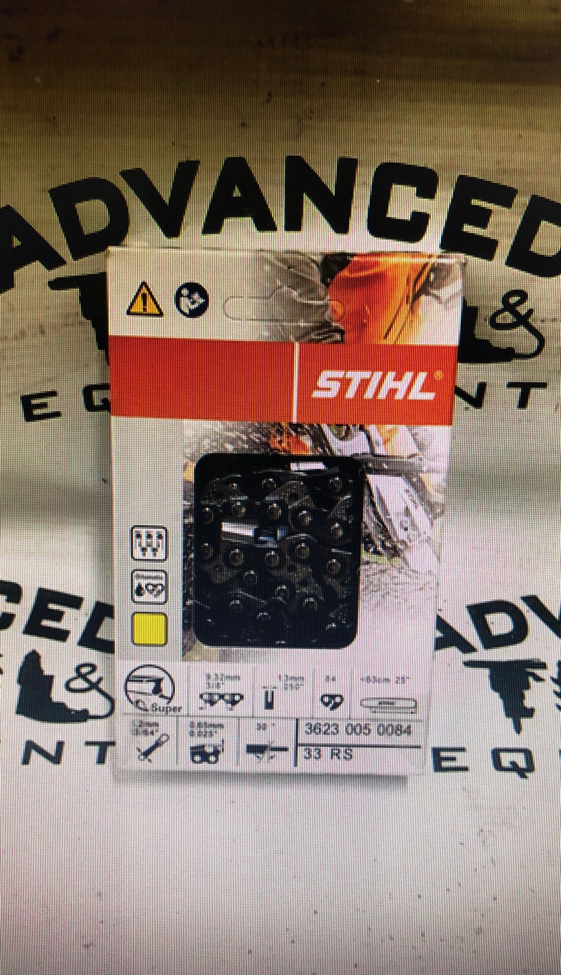 New Stihl 25” yellow chain for chainsaw