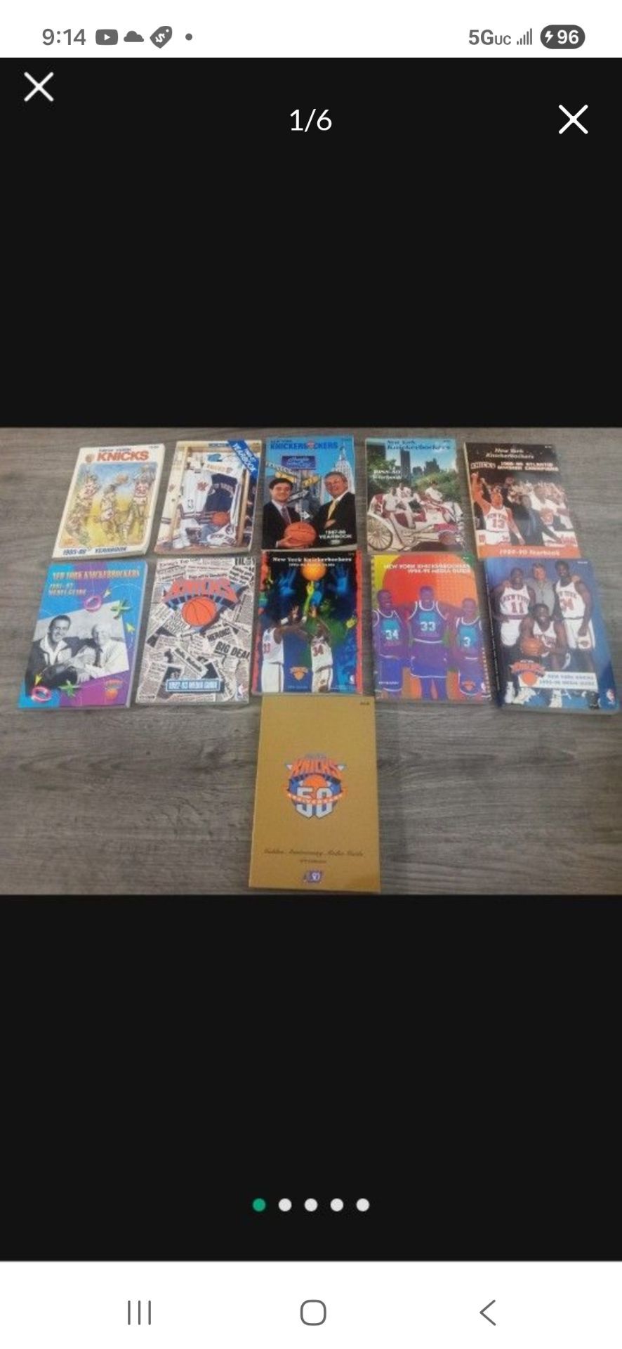 Perfect Condition New York Knicks Collection 11 Yearbook ..all TOGHEDER..great Collection..rare
