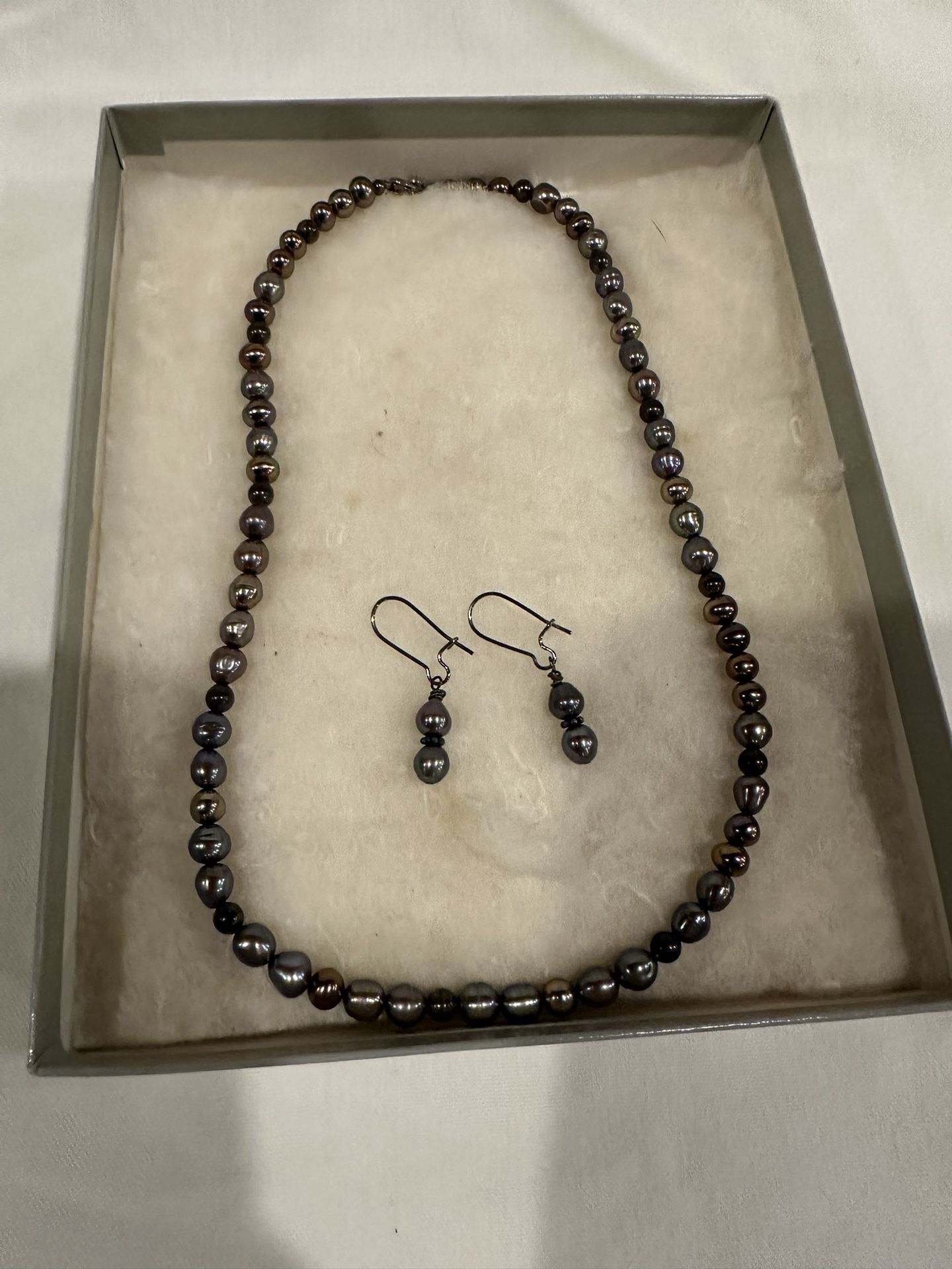 Custom Made Pearl Necklace In Earrings