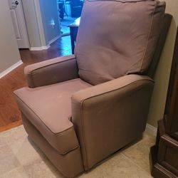 Free Light Brown Swivel Recliner